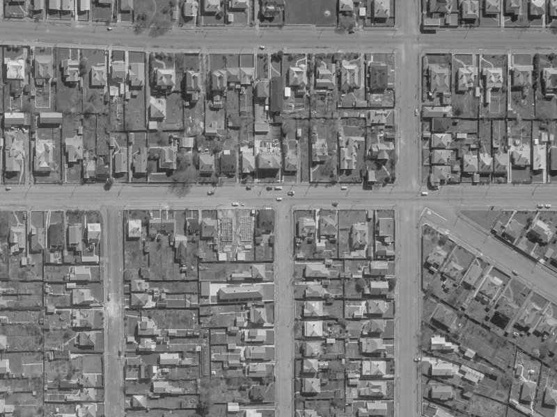508 Cashel Street from the air, 1960-1964