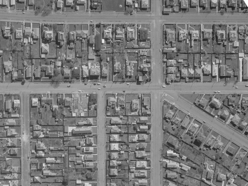 514 Cashel Street from the air, 1960-1964