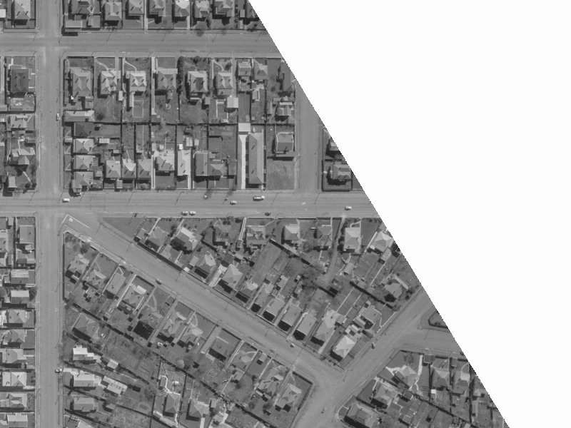 550 Cashel Street from the air, 1960-1964