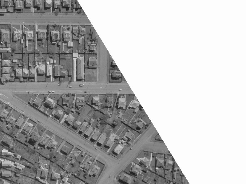 558 Cashel Street from the air, 1960-1964