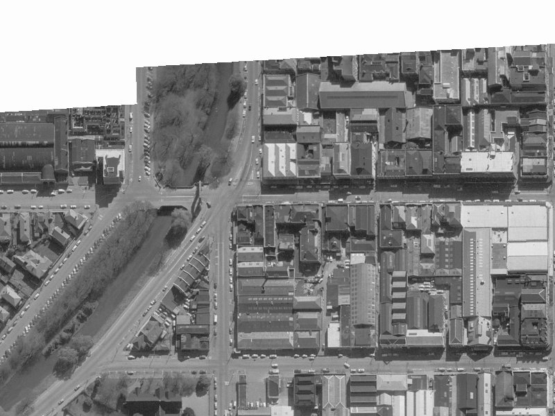 84 Cashel Street from the air, 1960-1964
