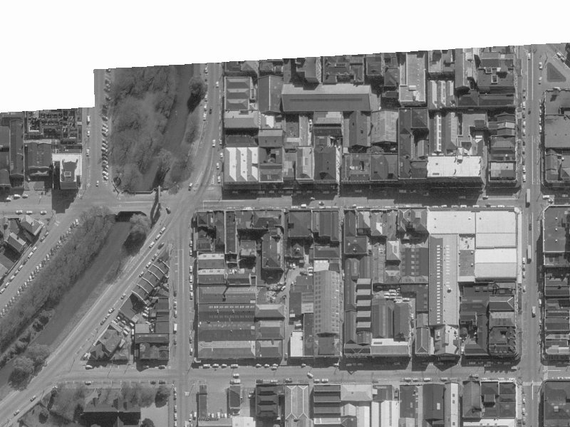 92 Cashel Street from the air, 1960-1964