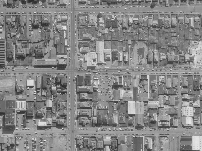 284 Cashel Street from the air, 1960-1964