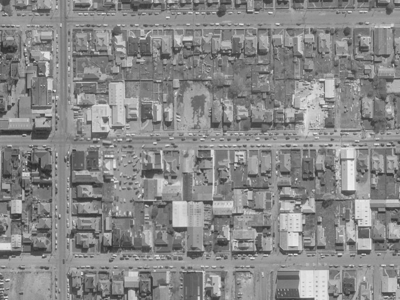 291 Cashel Street from the air, 1960-1964