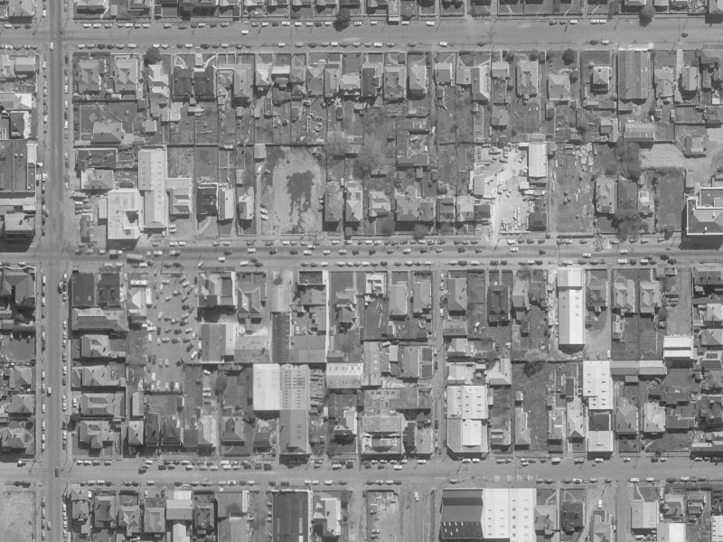 306 Cashel Street from the air, 1960-1964