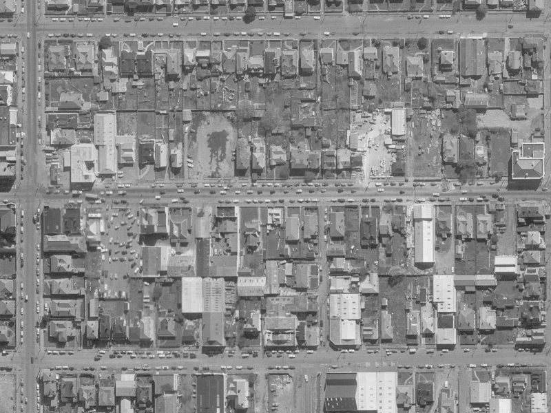 310 Cashel Street from the air, 1960-1964