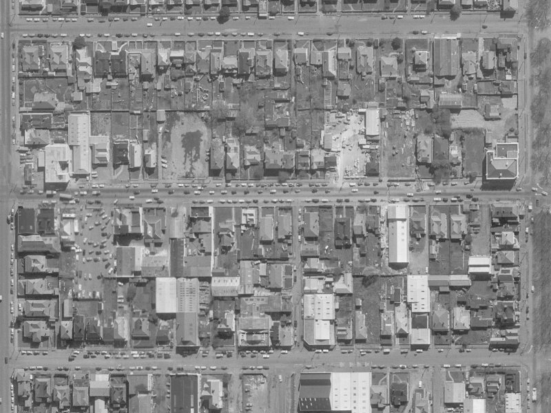 318 Cashel Street from the air, 1960-1964