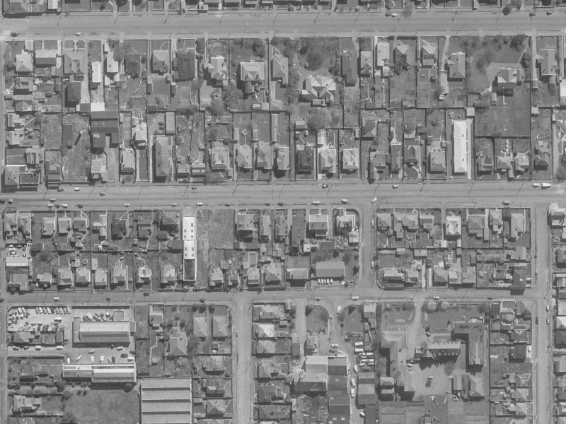 378 Cashel Street from the air, 1960-1964