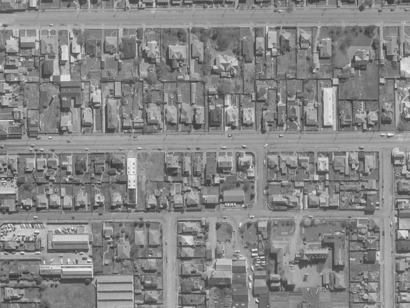 392b Cashel Street from the air, 1960-1964