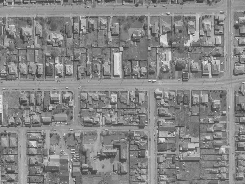 418 Cashel Street from the air, 1960-1964
