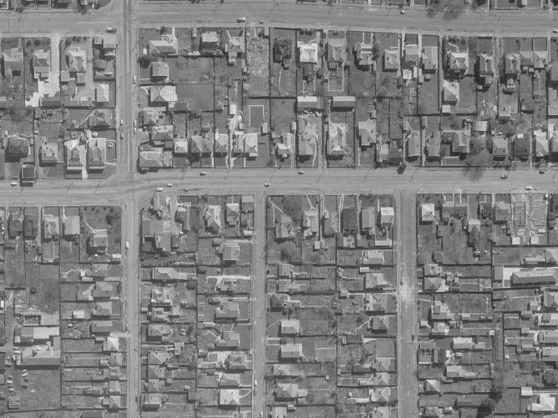 468 Cashel Street from the air, 1960-1964