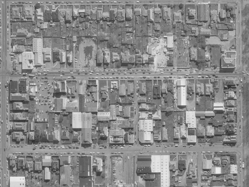 123 Fitzgerald Avenue from the air, 1960-1964