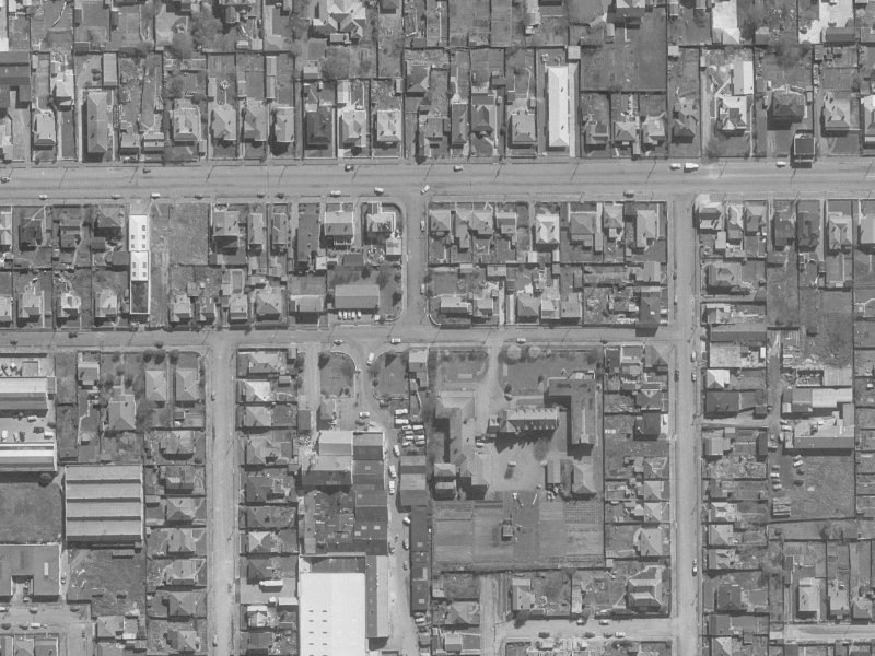 Raglan Street from the air, 1960-1964