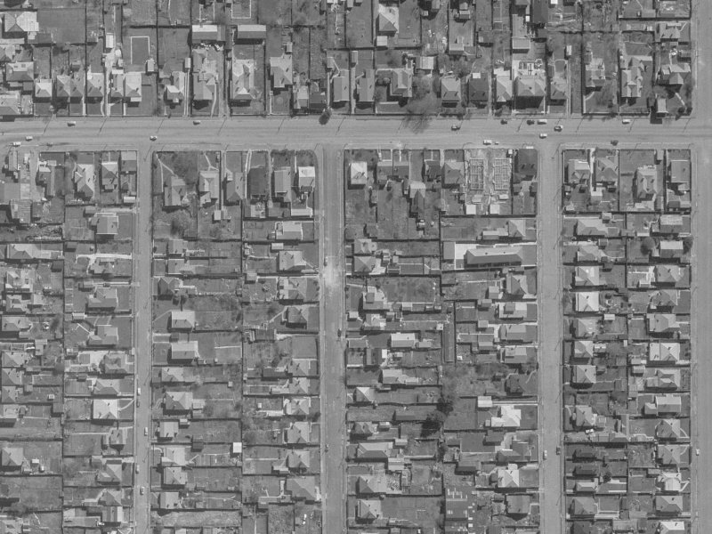 36 Percy Street from the air, 1960-1964