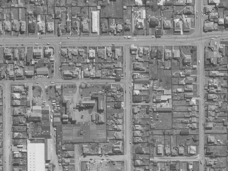 68 Essex Street from the air, 1960-1964