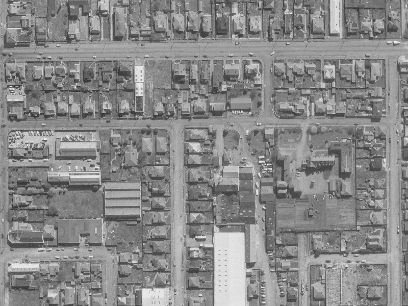 100 Fitzgerald Avenue from the air, 1960-1964