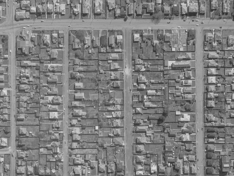 31 Percy Street from the air, 1960-1964
