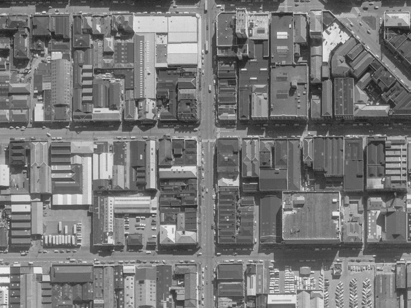 649 Colombo Street from the air, 1960-1964