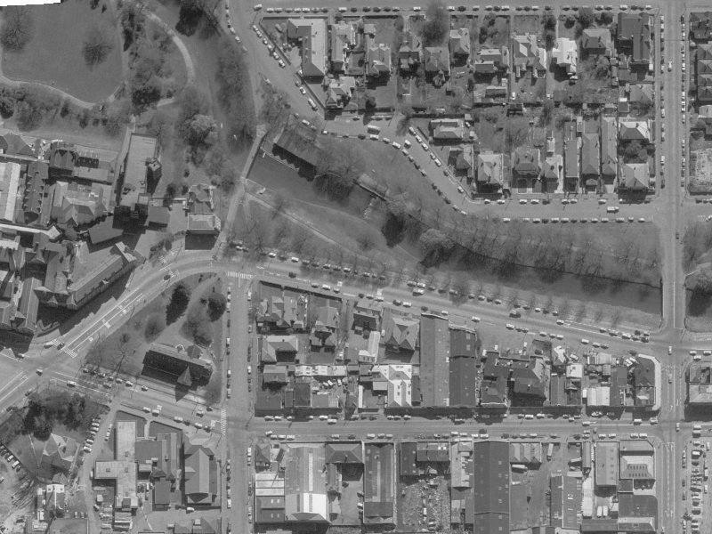 12 Oxford Terrace from the air, 1960-1964