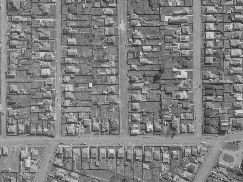 13 Percy Street from the air, 1960-1964