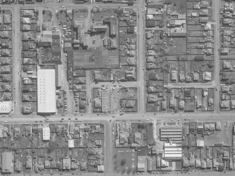 16 Gatherer Street from the air, 1960-1964