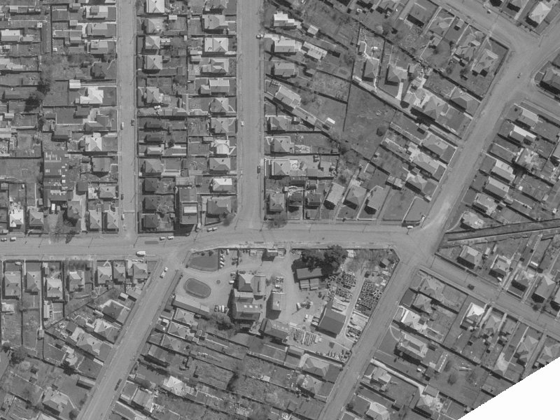 509 Tuam Street from the air, 1960-1964