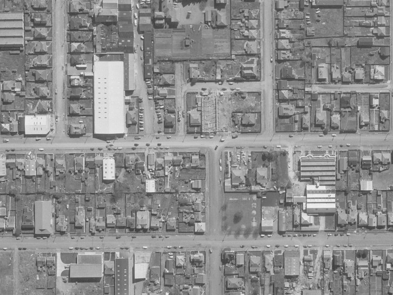 438 Tuam Street from the air, 1960-1964