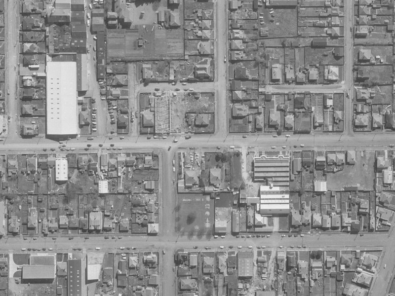 444 Tuam Street from the air, 1960-1964