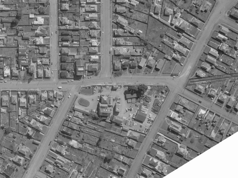 503-509 Tuam Street from the air, 1960-1964