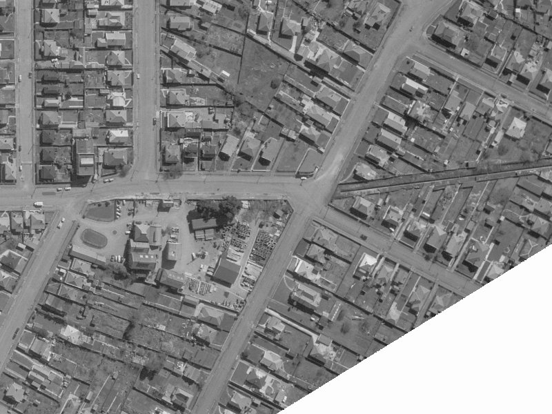 517 Tuam Street from the air, 1960-1964