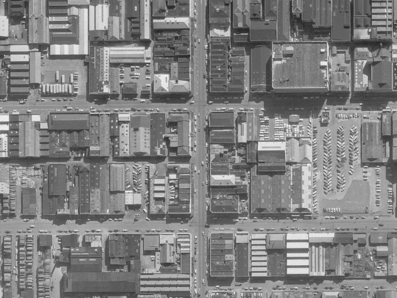 603-605 Colombo Street from the air, 1960-1964