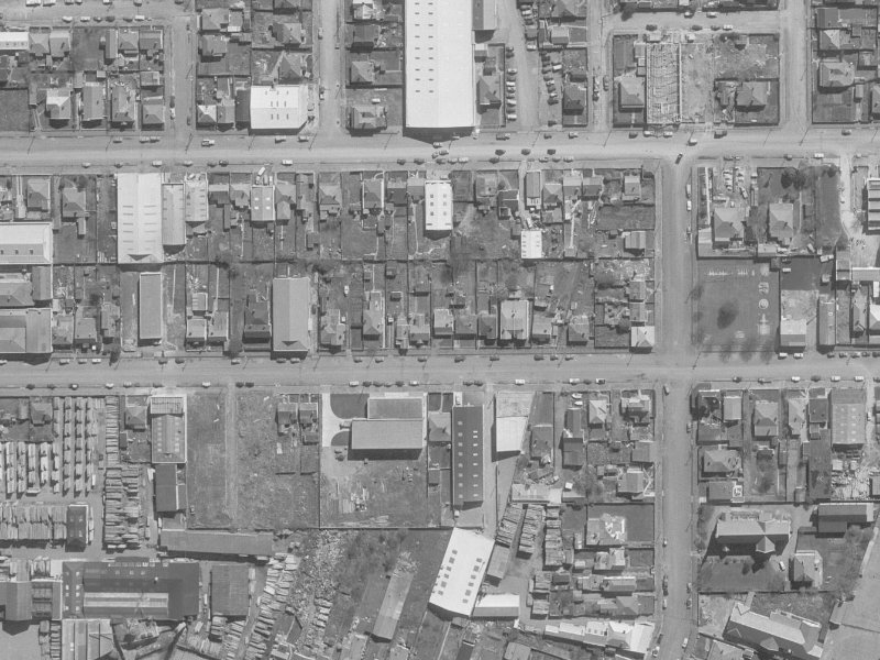 443 Saint Asaph Street from the air, 1960-1964