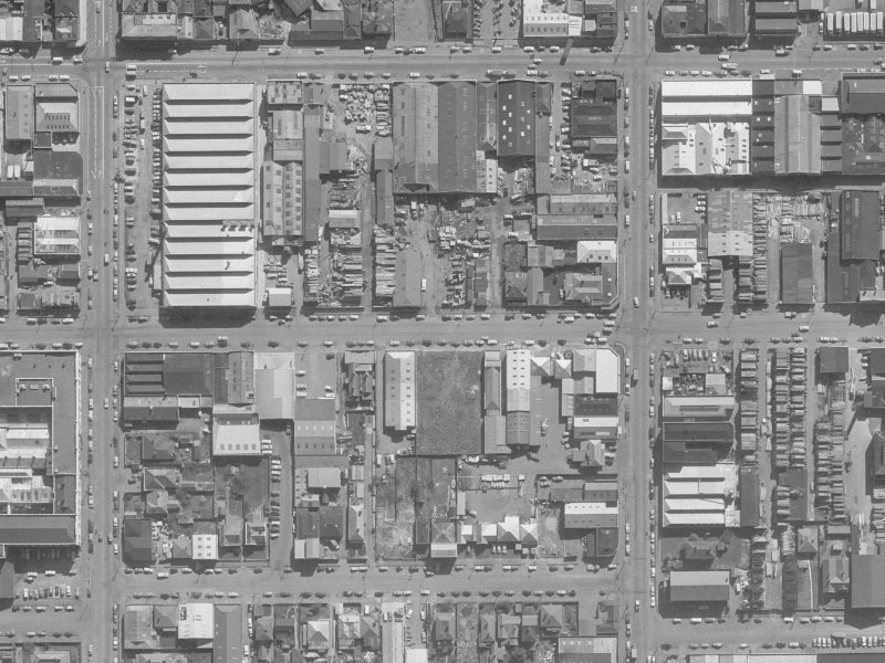 126 Saint Asaph Street from the air, 1960-1964