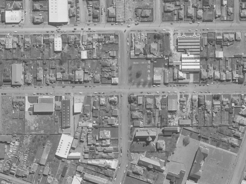 442 Saint Asaph Street from the air, 1960-1964
