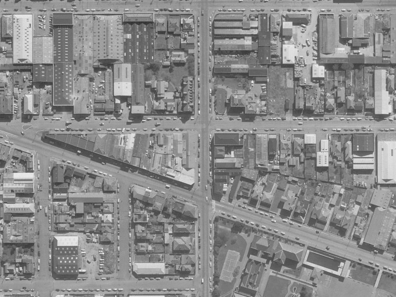176 Barbadoes Street from the air, 1960-1964