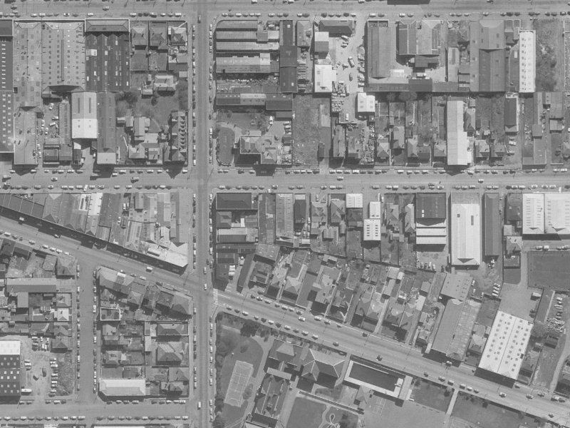 318 Saint Asaph Street from the air, 1960-1964