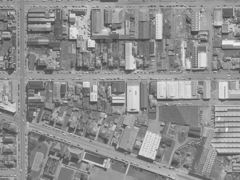 330 Saint Asaph Street from the air, 1960-1964