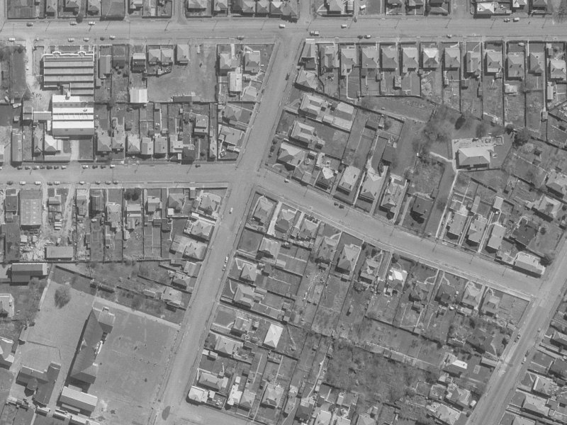 490 Saint Asaph Street from the air, 1960-1964