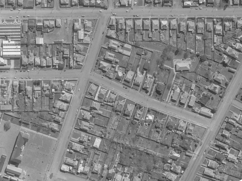 496 Saint Asaph Street from the air, 1960-1964