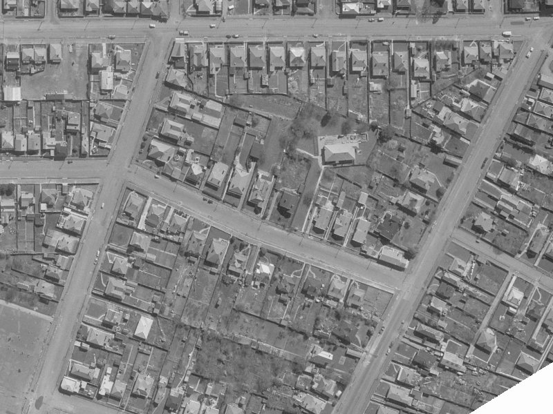 527 St Asaph Street from the air, 1960-1964