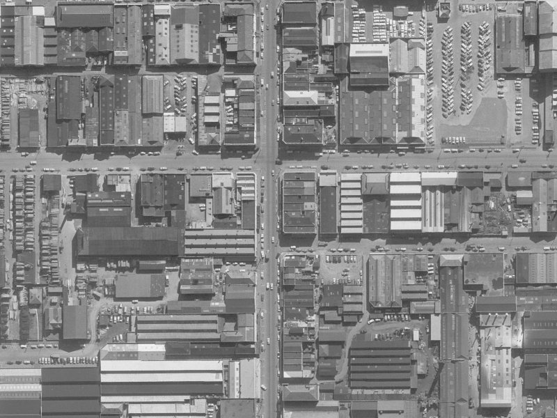 585 Colombo Street from the air, 1960-1964