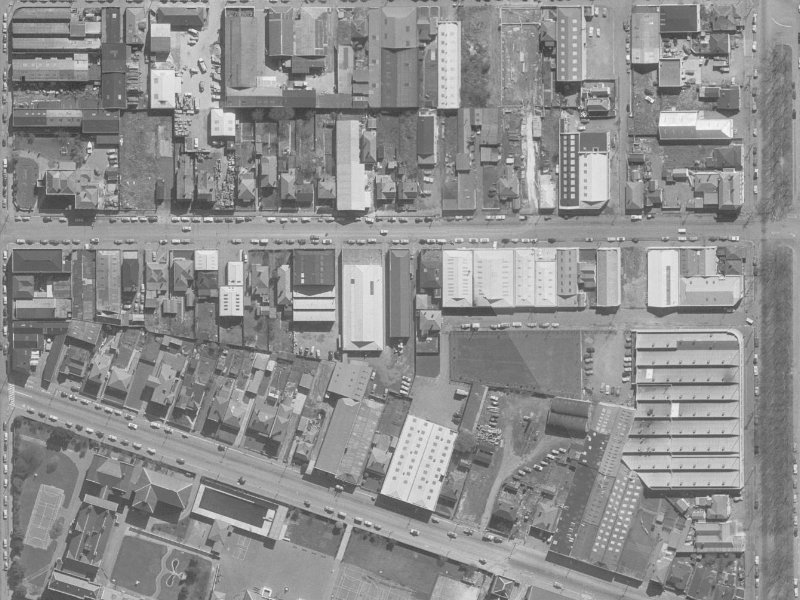 338 Saint Asaph Street from the air, 1960-1964