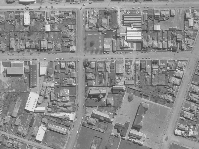 446 Saint Asaph Street from the air, 1960-1964