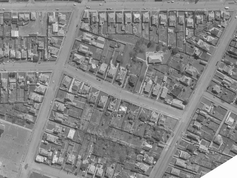 527 Saint Asaph Street from the air, 1960-1964