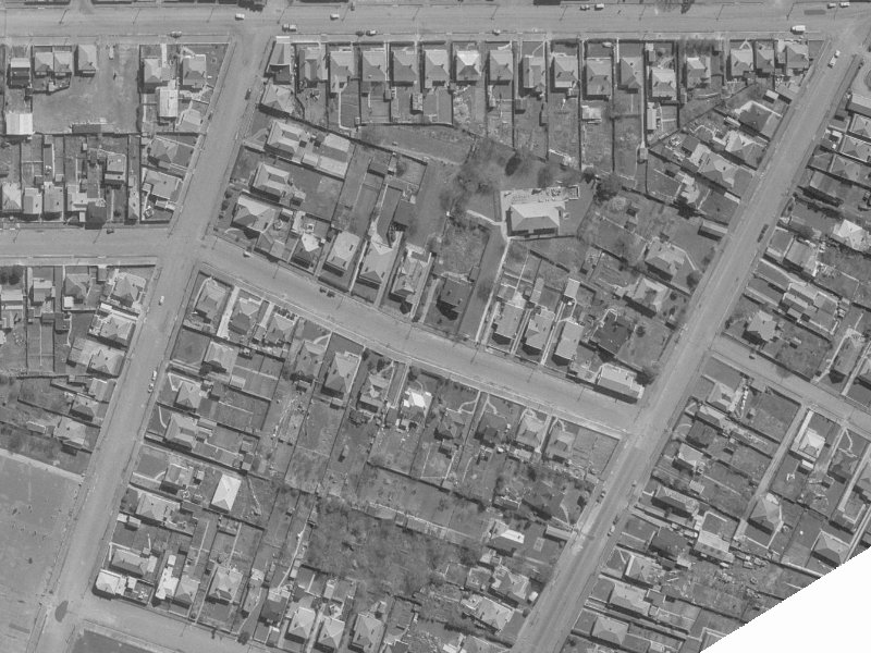 533 Saint Asaph Street from the air, 1960-1964