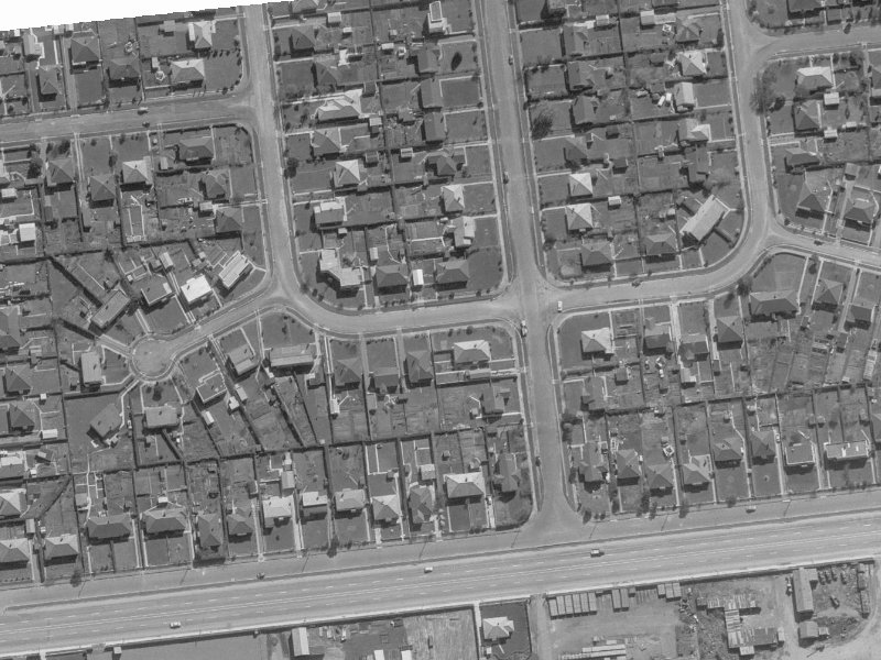 42 Centennial Avenue from the air, 1960-1964
