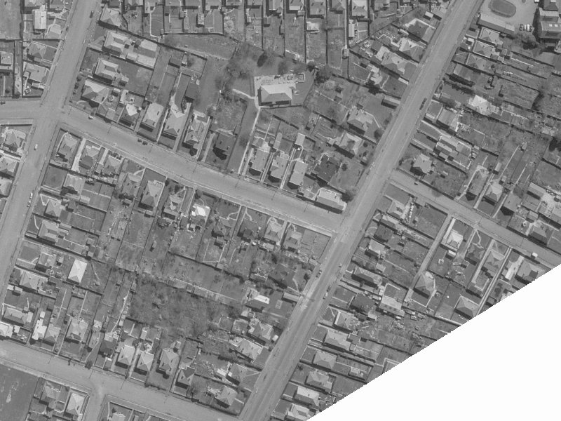 516 Saint Asaph Street from the air, 1960-1964