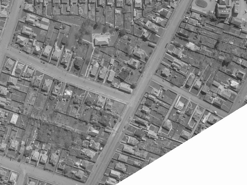 71 Mathesons Road from the air, 1960-1964