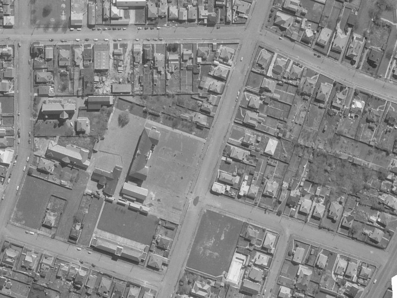 39-55 Nursery Road from the air, 1960-1964