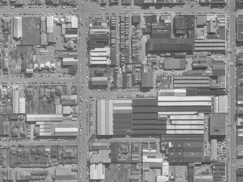 567 Colombo Street from the air, 1960-1964